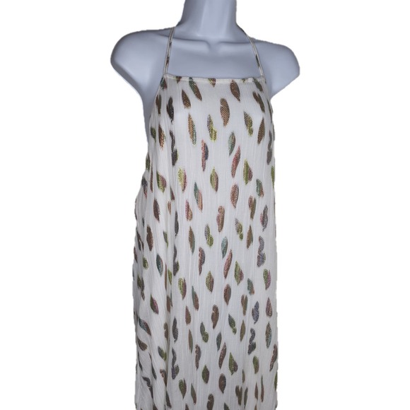 PQ SWIM M/L Chantel Maxi Dress Womens White Multicolor - Picture 1 of 14